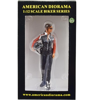 Biker Jane Figure For 1:12 Models by American Diorama