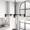 Hunter Fan Lochemeade Seeded Glass 5-Light Chandelier Ceiling Light Fixture Noble Bronze - 3 of 4