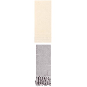 REGALWOVEN 2 Packs Striped and Tassels Hand Towels for Bathroom 14" x 30" - 1 of 4