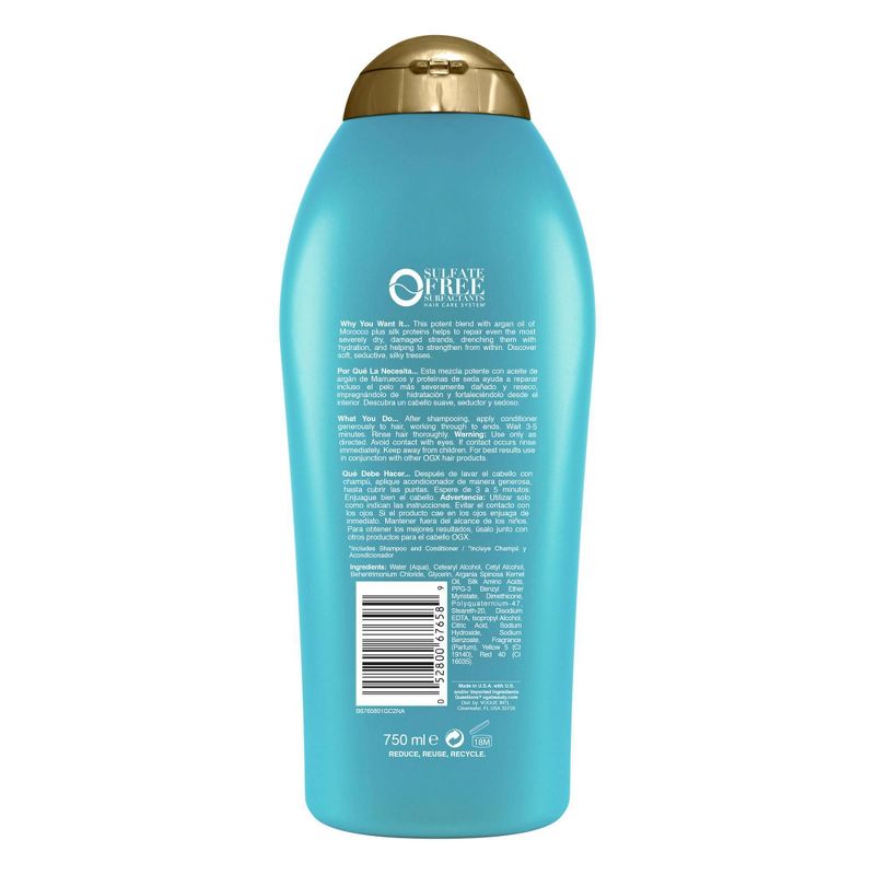 OGX Extra Strength Argan Oil of Morocco Conditioner for Dry, Damaged Hair - 25.4 fl oz, 3 of 5