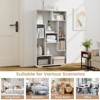 Tangkula 2pcs Geometric Bookshelf 47-Inch Bookcase w/ Multiple Open Shelves Anti-Tipping Devices Freestanding Book Storage Organizer White/Black - 3 of 4