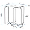 CAVINAS Coffee Tables for Living Room Modern Rectangle Coffee Table Clear Glass Tabletop Side Tables with Metal Leg - 4 of 4