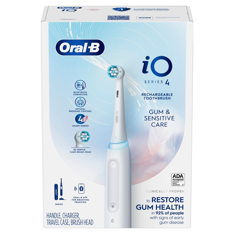 Oral-B iO4 Gum &#38; Sensitive Electric Toothbrush - White, 3 of 13