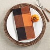 Saro Lifestyle Buffalo Plaid Napkin, 20" Square, Orange (set of 4) - 4 of 4