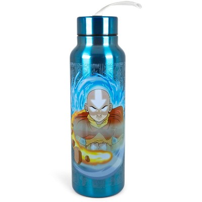 Silver Buffalo Avatar: The Last Airbender Aang Stainless Steel Water Bottle | Holds 27 Ounces