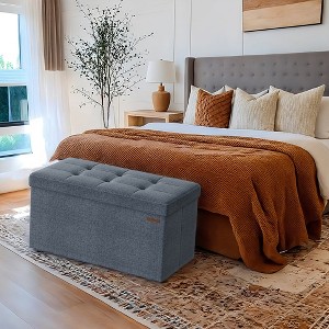 30" Storage Ottoman Bench, Ottoman with Storage, Ottoman Bench, Hold up to 660lb for Living Room - 1 of 4