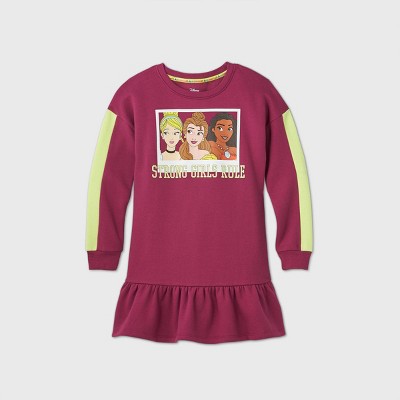 Girls' Disney Princess 'Strong Girls Rule' Sweater Dress - Purple S –  Target Inventory Checker – BrickSeek