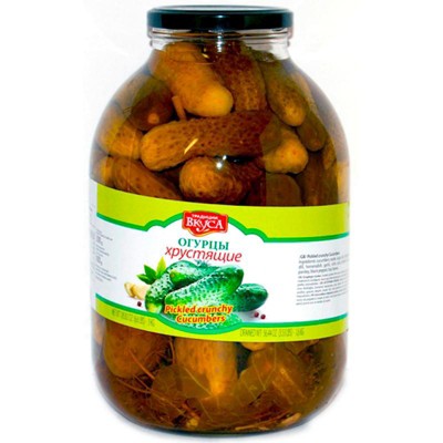 Tradicii Vkusa Crunchy Pickled Cucumbers 6.61 lb - Pickled Cucumbers For Ultimate Taste And Crunchiness