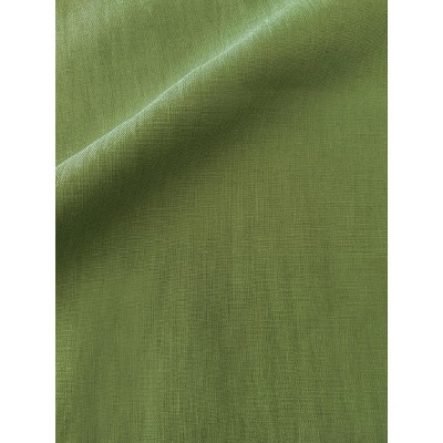 Pure Green Linen Euro Throw Pillow with Down Fill