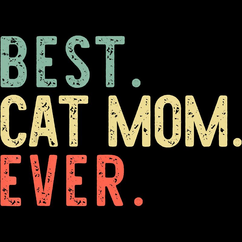 Junior's Design By Humans Best Cat Mom Ever Funny Mommy Vintage Gift Christmas T-Shirt By mothersdaygift T-Shirt, 2 of 4