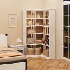 Garvee Farmhouse Corner Bookshelf – 72.8” Tall L-Shaped Bookcase with 5 Tiers, Wood Display Rack for Office and Bedroom, Half Panel Design - 2 of 4