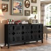 Lyngins Sideboard Buffet Cabinets with Elegant Wood Grain,Organizer with Outlet Holes,Coffee Bar Cabinets,Credenzas for Kitchen,Entryway - 2 of 4