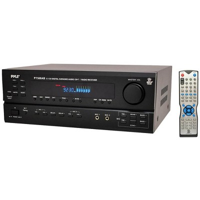 PYLE PT588AB 5.1 Channel 420 Watt Home Audio Theater Stereo System Receiver Amplifier with Bluetooth and 4K Ultra and 3D HDTV Pass Through Support