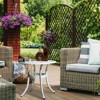 VisioGear Patio Round End Table, Patio Side Table with Umbrella Hole, Patio Bar Table for Indoor Garden Porch Balcony, White, 23.6"*23.6"*20.7" - 2 of 4