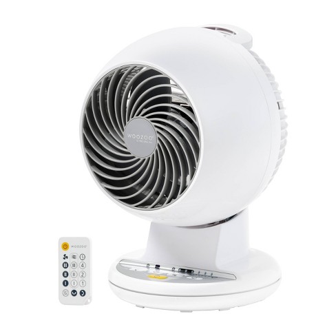 IRIS OHYAMA Silent, Oscillating and Ultra-Powerful Fan with DC Jet Motor  and Remote Control - Woozoo - PCF-SDC15T, White, 25 W, 43 m sq, Reach 28 m