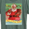 Women's - Coca-Cola - Vintage Christmas Santa Sign Of Good Taste Short Sleeve Graphic T-Shirt - 2 of 4