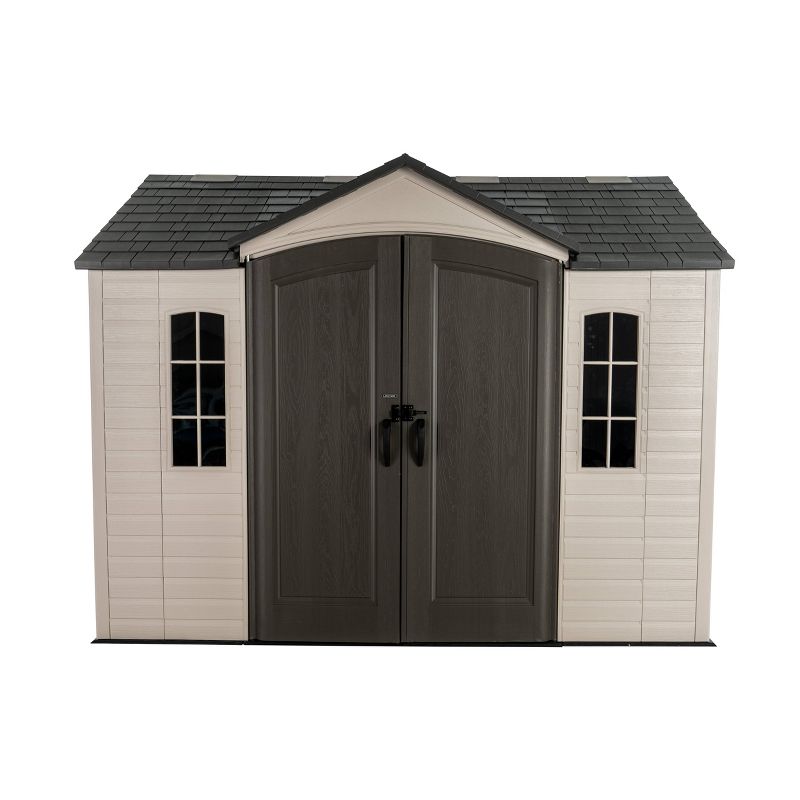 Lifetime 10&#39; x 8&#39; Outdoor Storage Shed Desert Sand, 1 of 9