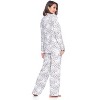 Casual Nights Women's Long Sleeve Rayon Button Down Pajama Set - 4 of 4