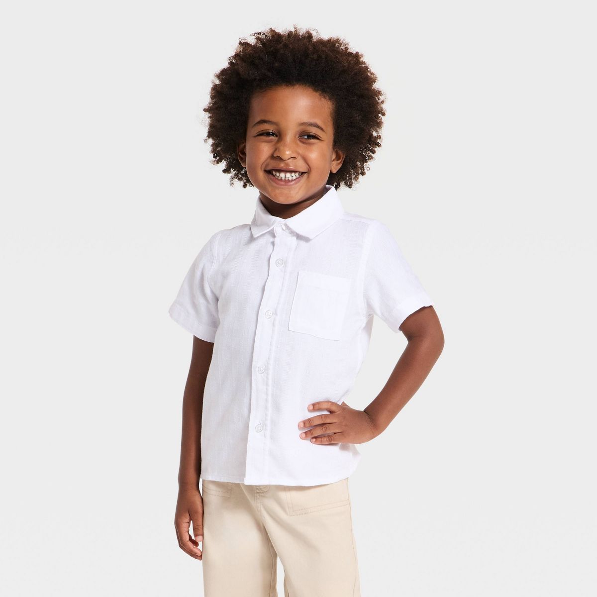 Toddler Boys' Short Sleeve Button-Down Shirt - Cat & Jack™ - thumbnail 7