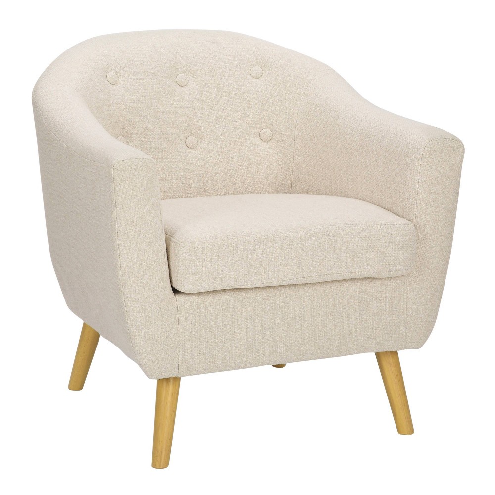 Rockwell Polyester/Wood Accent Chair, Button-Tufted - LumiSource