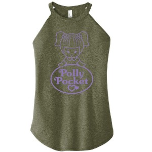 Women's - Polly Pocket - Logo And Doll Graphic High Neck Tank - 1 of 2