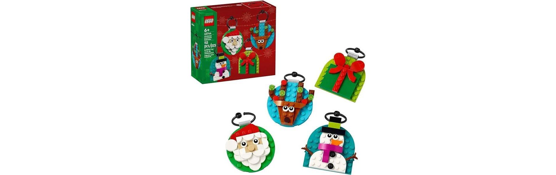 Christmas Ornament Selection Building Toys - Holiday Crafts for Family, Kids, Boys & Girls, Ages 6+ - Hanging Christmas Decorations for Tree - 40744