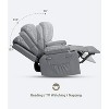 22" Recliner Chair for Adults, Manual Recliner with Cup Holders and Side Pockets, PU Leather Single Sofa with Ergonomic Design - 4 of 4