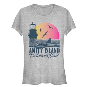 Juniors Womens Jaws Amity Island Tourist Welcome T-Shirt - 1 of 4