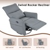 CAVINAS Rocking Recliner Chair, Swivel Nursery Rocking Chair, Swivel Chair Accent Chair, Glider Chair with Side Pocket, Home Theater Seating - 3 of 4
