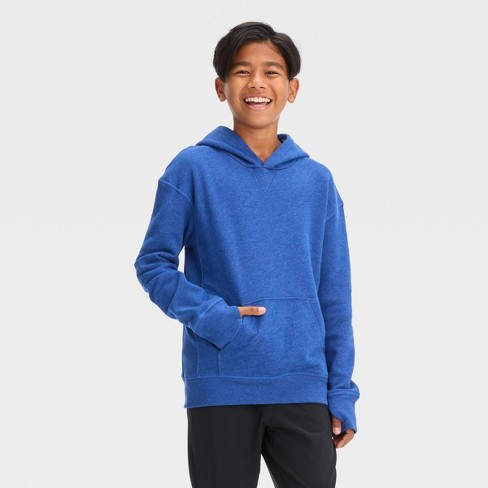 Men's Premium Washed Fleece Hoodie - All in Motion Blue size Large