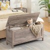 Toy Box, Retro Wooden Look Storage Chest with Safety Hinge, Entryway Storage Bench Supports 220 lb - 2 of 4