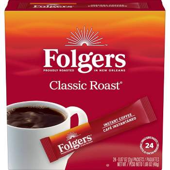 Folgers Classic Roast Instant Medium Roast Coffee - 24ct