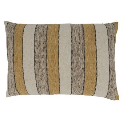 Saro Lifestyle Striped  Decorative Pillow Cover
