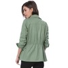 INSPIRE CHIC Women's Drawstring Waist Flap Pockets Lightweight Utility Jacket - 4 of 4
