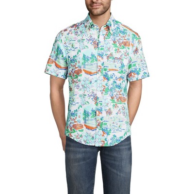 Lands' End Men's Short Sleeve Essential Lightweight Poplin