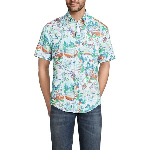 Lands' End Men's Short Sleeve Essential Lightweight Poplin - 1 of 4