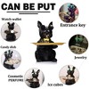 Itopfox French Bulldog Statue Tray Organizer 9.3 Inch Entryway Key Bowl Candy Dish Piggy Bank Resin Decor for Desk Table 1 Piece - 4 of 4