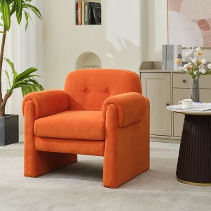 Hyleory Downy Fluffy Cloud Upholstered Accent Chair,Armchair for Bedroom Reception Area Reading Room Living Room - 1 of 4