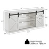 GlasFlength TV Stands and Consoles Modern Minimalist TV Stand with Open Storage for Living Room White,58”*15.5”*27.4" - 3 of 4