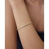 14K-18K Gold Plated Simulated Diamonds Bezel Set Tennis - Round Pear Heart Statement Bride Gold Bracelet Stack - Sizes 6.5-7.5 Inch - 2 of 4