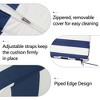 KINWELL Set of 2 Extra Thick Outdoor Chaise Lounge Cushions (5-inch Thick) - 4 of 4