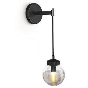 CityFurn 1-Light Modern Globe Glass Wall Sconce Bathroom Vanity Lights - 1 of 4