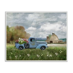 Stupell Industries Vintage Blue Truck in Meadow Framed Giclee Art - 1 of 4
