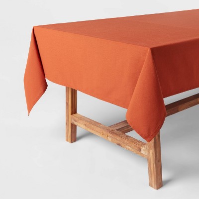 104" x 60" Cotton Tablecloth Dark Orange - Threshold™