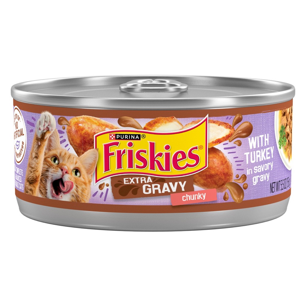 Purina Friskies Extra Gravy Chunky Wet Cat Food with Turkey In Savory Gravy - 5.5oz
