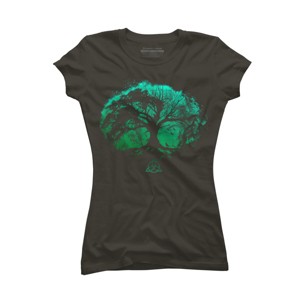 Junior's Design By Humans Tree of Life By Area31Studios T-Shirt - 1 of 3