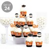 Big Dot of Happiness 2025 Orange Graduation Cupcake Decoration - Party Cupcake Wrappers and Treat Picks Kit - Set of 24 - 2 of 4