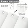 Luxury Grey and White Ombre Shower Curtain Set, 72x72 Inches, Waterproof with 12 Hooks - 4 of 4