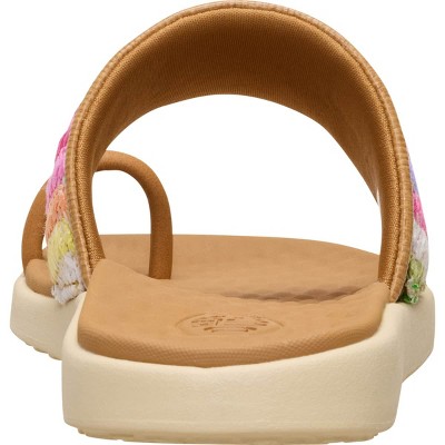 Обувь HEYDUDE Women Maui Breeze Toe Loop , Tan/Multi Rainbow, 10 — фото 6