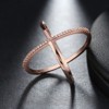Infinity Ring for Women Crisscross Micro Pave Cz Gold Plated Ginger Lyne Collection - 3 of 4